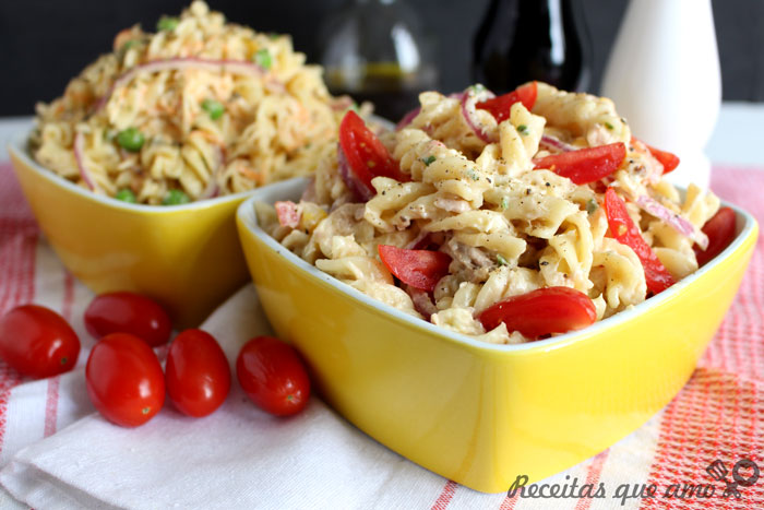 2 receitas de salada de macarrão 2 receitas de salada de macarrão