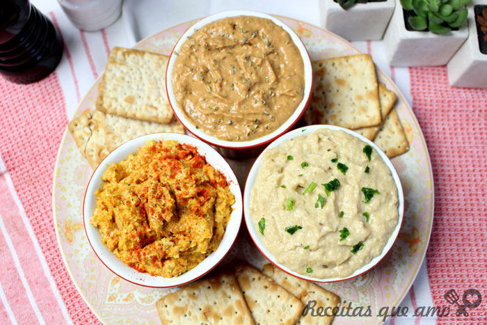 3 patês vegetarianos