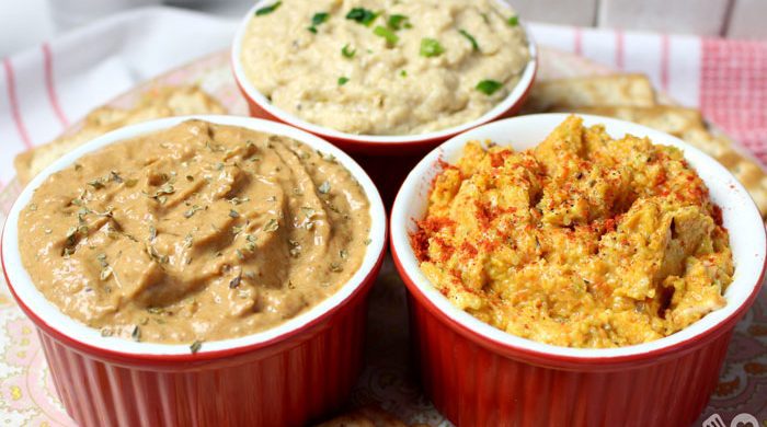 3 patês vegetarianos