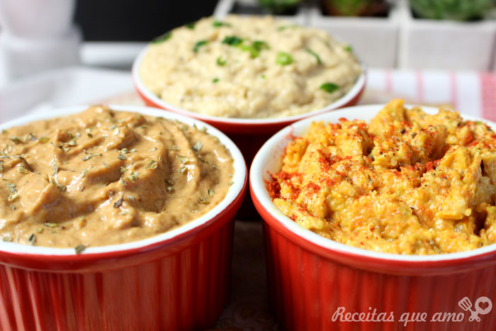 3 patês vegetarianos