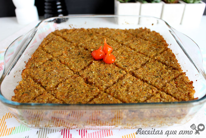 Kibe vegetariano de forno