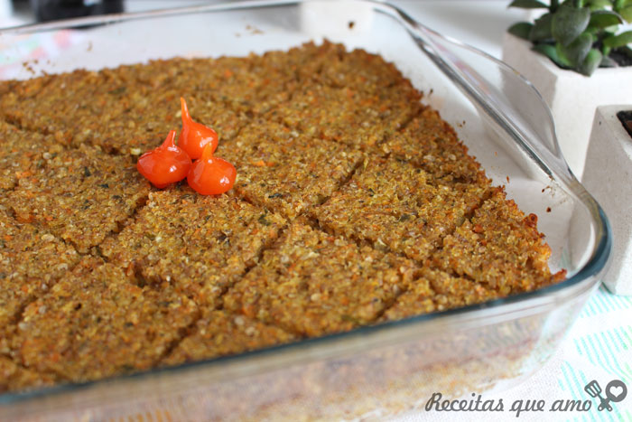 Kibe vegetariano de forno