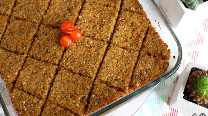 Kibe vegetariano de forno