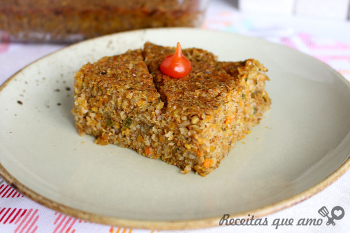 Kibe vegetariano de forno