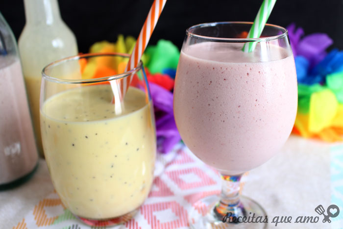 2 batidas com frutas