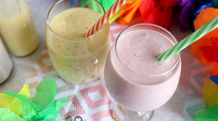 2 batidas com frutas