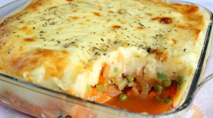 Escondidinho vegetariano
