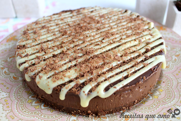 Cheesecake de Nutella sem forno Cheesecake de Nutella sem forno