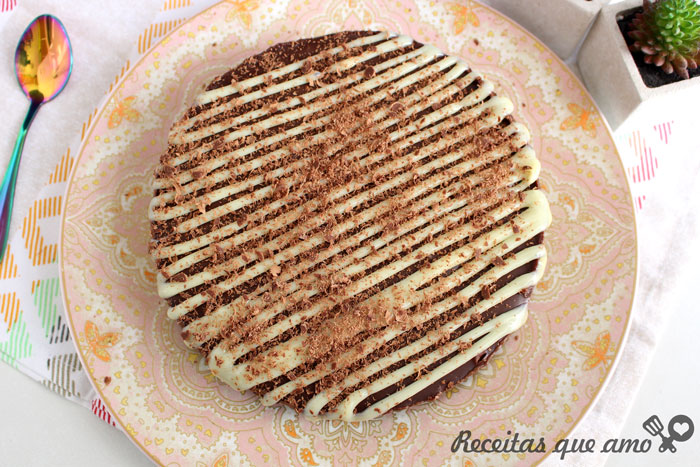 Cheesecake de Nutella sem forno Cheesecake de Nutella sem forno