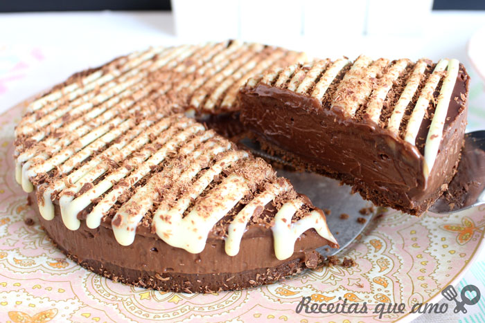 Cheesecake de Nutella sem forno Cheesecake de Nutella sem forno