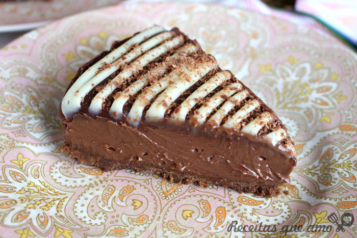 Cheesecake de Nutella sem forno Cheesecake de Nutella sem forno