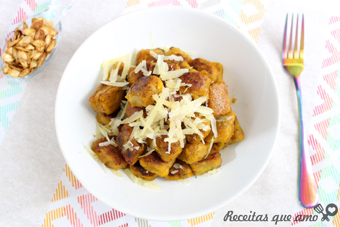 2 receitas com abóbora - Nhoque de abóbora e abóbora assada