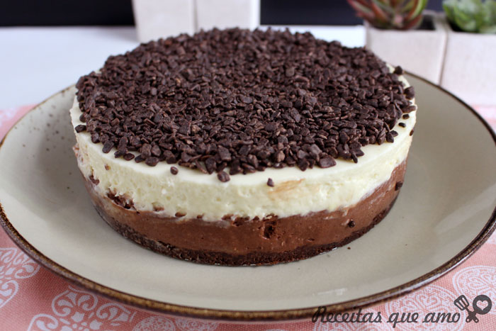 Torta trufada 2 chocolates sem forno