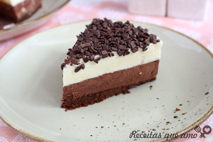 Torta trufada 2 chocolates sem forno