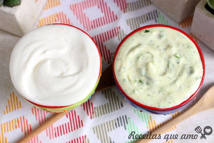 Maionese caseira temperada Maionese caseira temperada