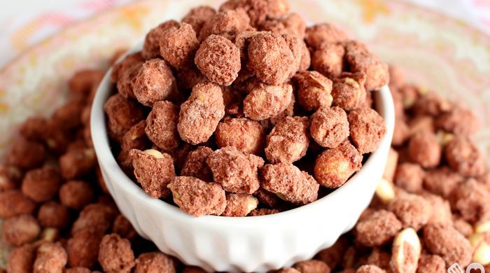 Amendoim praliné com chocolate