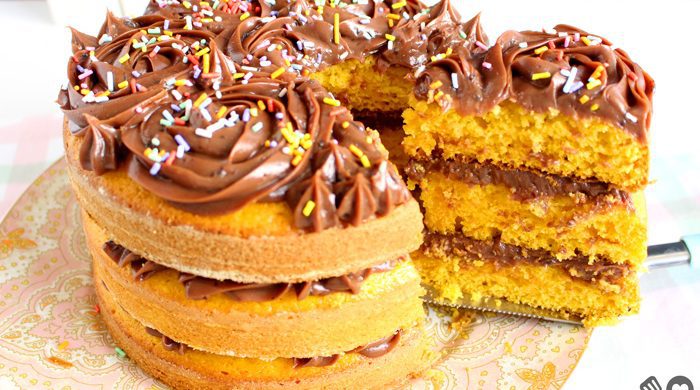 Naked cake de cenoura