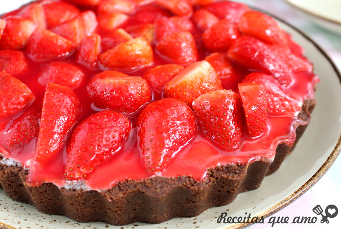 Torta de morango sem forno