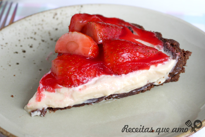 Torta de morango sem forno