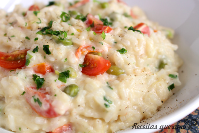 Risoto simples de queijo Risoto simples de queijo