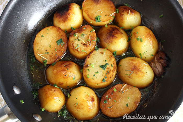 Batata cremosa na frigideira Batata cremosa na frigideira