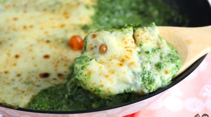 Gratinado cremoso de espinafre