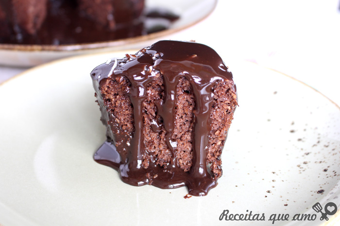 Bolo de chocolate sem farinha de trigo Bolo de chocolate sem farinha de trigo