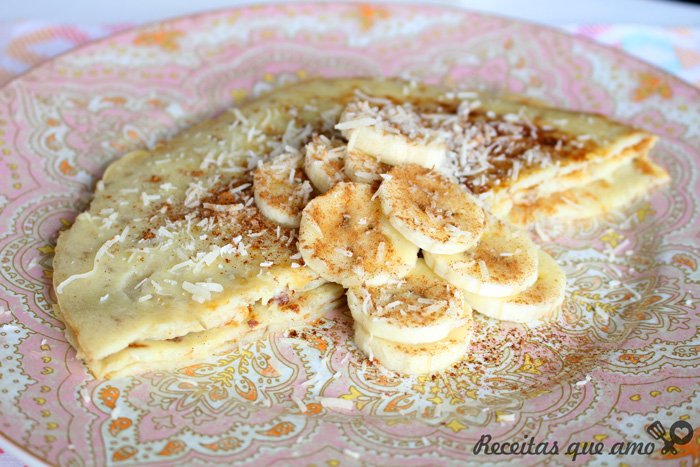 Panqueca de banana com tapioca Panqueca de banana com tapioca
