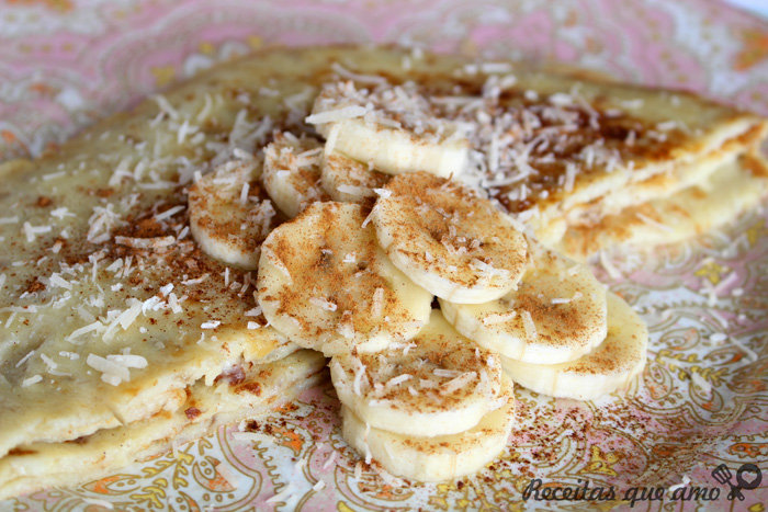Panqueca de banana com tapioca
