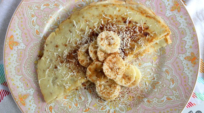 Panqueca de banana com tapioca