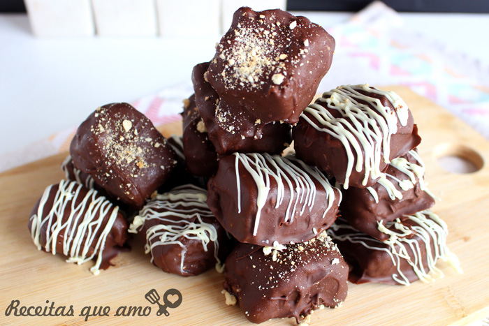 Bombom palha italiana com Nutella