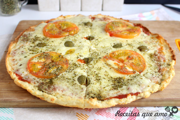 Pizza com massa de arroz Pizza com massa de arroz