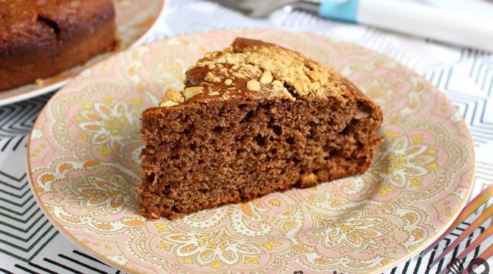 Bolo de banana com chocolate