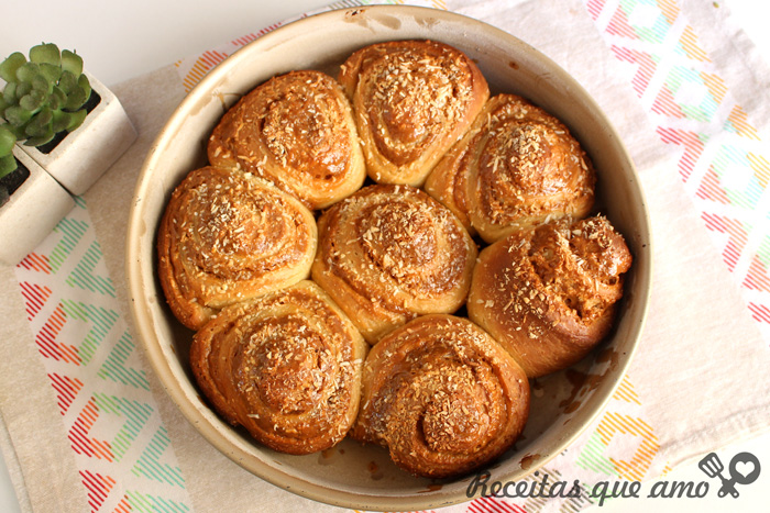 Pão doce de leite condensado