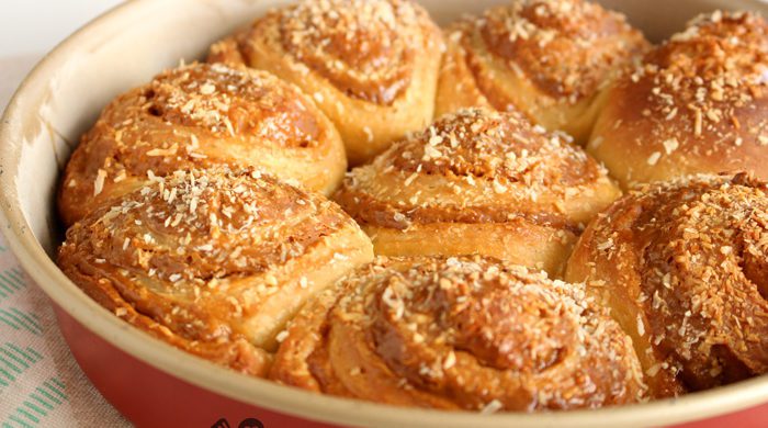 Pão doce de leite condensado