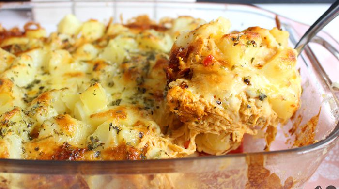 Frango cremoso com batatas