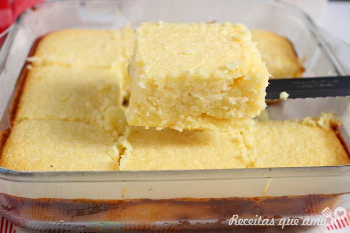 Cocada cremosa de forno Cocada cremosa de forno
