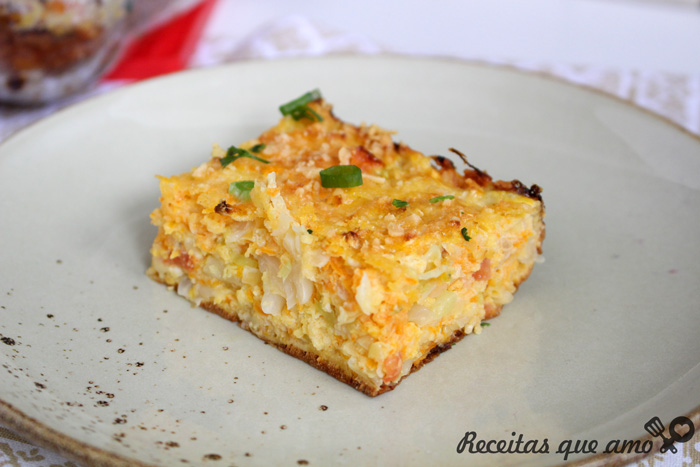 Torta leve com vegetais