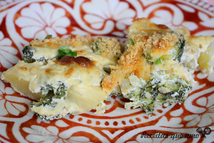 Gratinado de batata com brócolis Gratinado de batata com brócolis