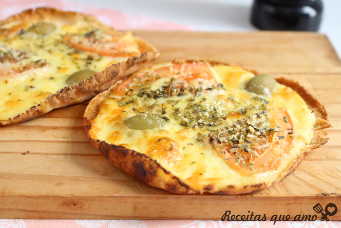 Pizza pão de alho Pizza pão de alho