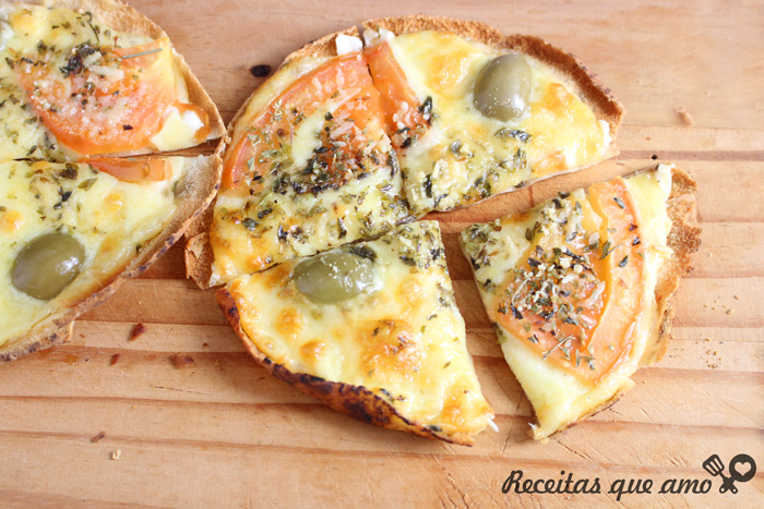 Pizza pão de alho Pizza pão de alho
