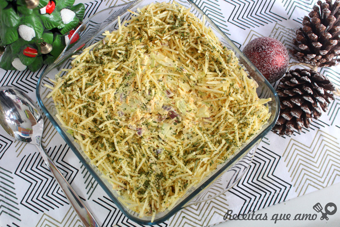 Salpicão de Natal vegetariano