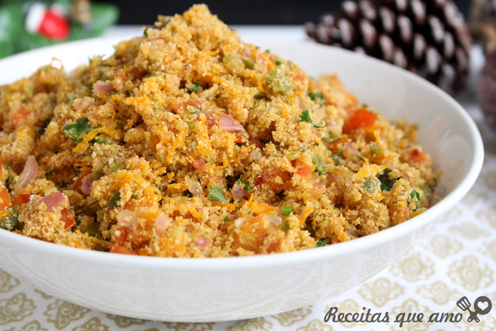 Farofa vegetariana deliciosa Farofa vegetariana deliciosa