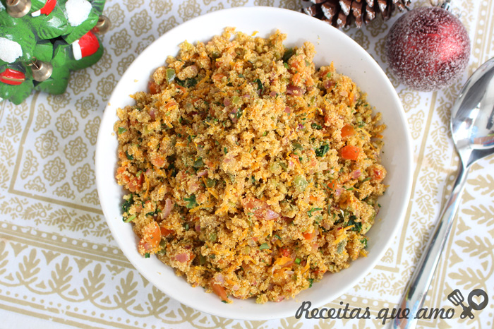 Farofa vegetariana deliciosa Farofa vegetariana deliciosa