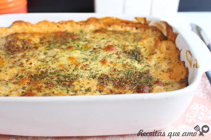 Batata gratinada com requeijão