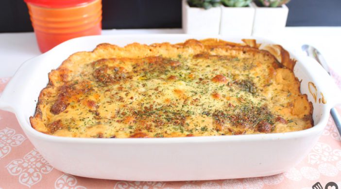 Batata gratinada com requeijão