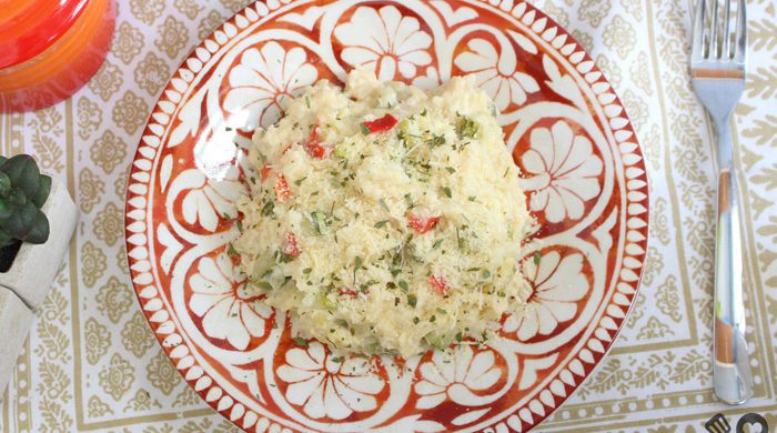 Risoto de abobrinha baratinho