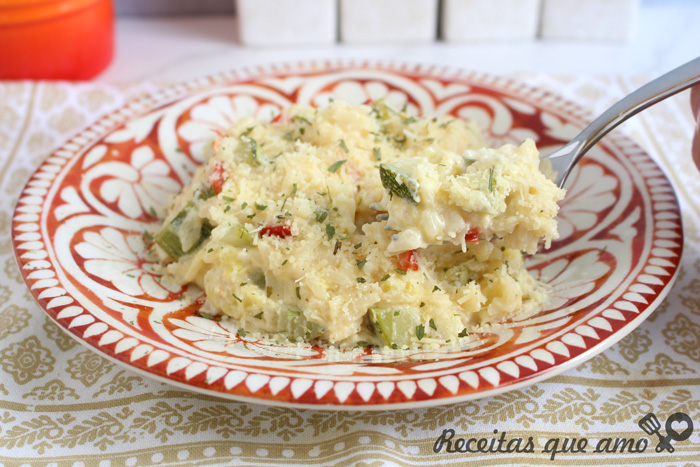 Risoto de abobrinha baratinho