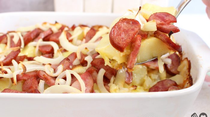 Batata calabresa com queijo