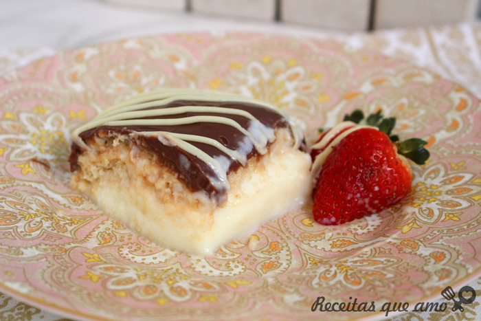 Pavê de leite em pó com chocolate Pavê de leite em pó com chocolate